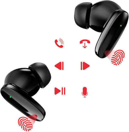 Swissten Sonic In ear Bluetooth хендсфри Слушалки с Кутийка за Зареждане Черен