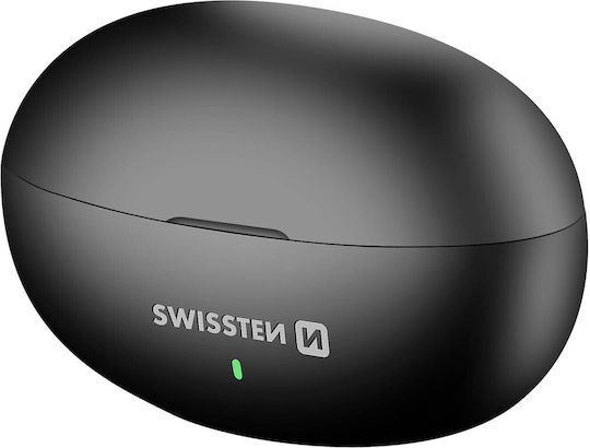 Swissten Sonic In ear Bluetooth хендсфри Слушалки с Кутийка за Зареждане Черен