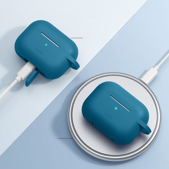 ESR AirPods Pro Bounce Hülle Silikon mit Haken in Blau Farbe für Apple AirPods Pro