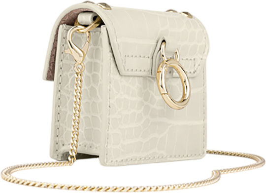 iDeal Of Sweden Zoe Mini Hülle Kunststoff Beatstuds Cream Croco für Apple AirPods