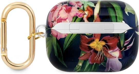 Guess Flower Strap Θήκη Σιλικόνης με Γάντζο σε Πράσινο χρώμα για Apple AirPods Pro