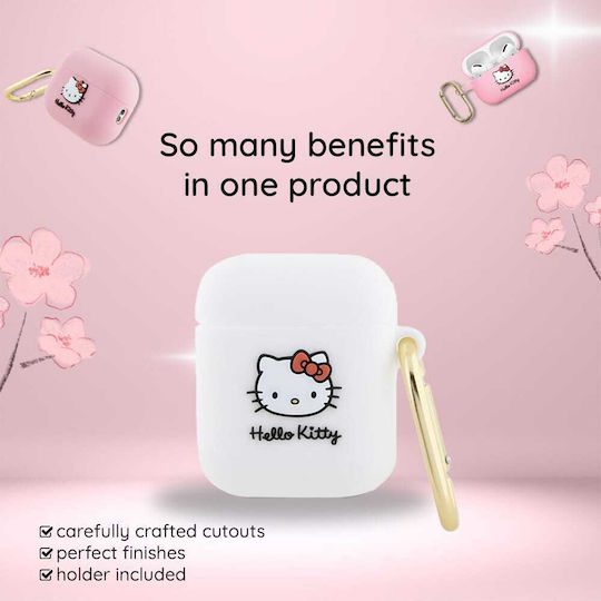Hello Kitty Θήκη Σιλικόνης σε Λευκό χρώμα για Apple AirPods Pro