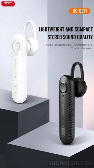 XO BE11 Earbud Bluetooth хендсфри Слушалка Бял