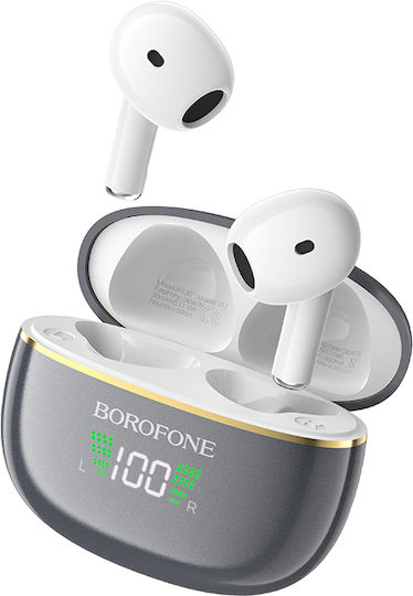 Borofone BW30 Cheerful Earbud Bluetooth Handsfree Ακουστικά με Θήκη Φόρτισης Μαύρα