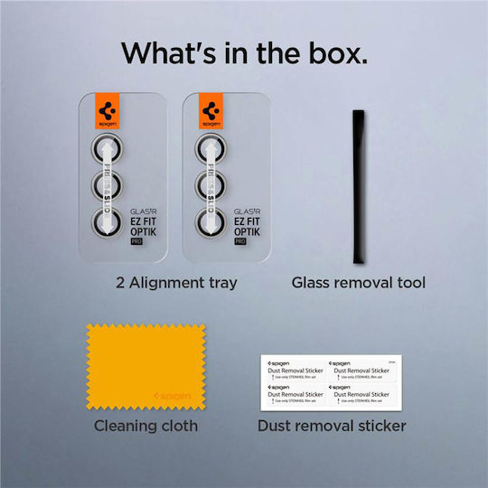 Spigen Optik Pro EZ Fit Προστασία Κάμερας Tempered Glass Γκρι για το Samsung Galaxy S24 Plus