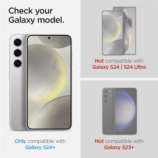 Spigen Optik Pro EZ Fit Προστασία Κάμερας Tempered Glass Γκρι για το Samsung Galaxy S24 Plus