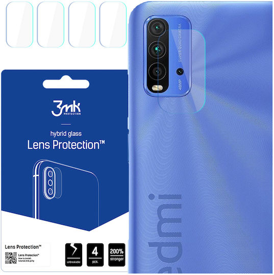 3MK Lens Protection 4pcs Camera Protection Tempered Glass Transparent for the Redmi 9