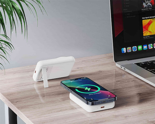 XO PR264 MagSafe Power Bank 10000mAh 20W με Θύρα USB-C Λευκό