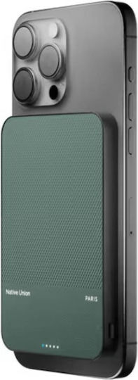 Native Union Re Classic MagSafe Power Bank 5000mAh 15W with USB-C Port Power Delivery Slate Green