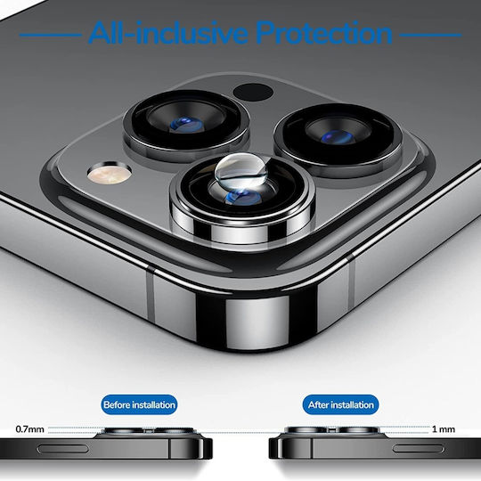 Lito Kameraschutz Gehärtetes Glas Silver für das iPhone 14 Pro, iPhone 14 Pro Max