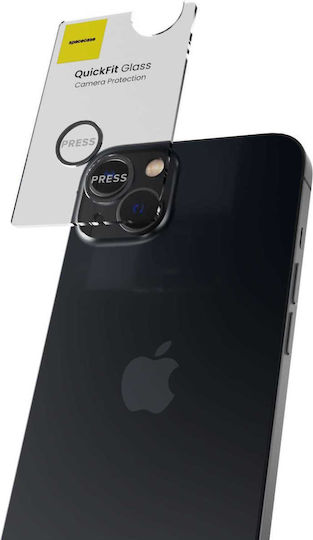 Spacecase Quickfit Προστασία Κάμερας Tempered Glass Μαύρο για το iPhone 13, iPhone 13 mini
