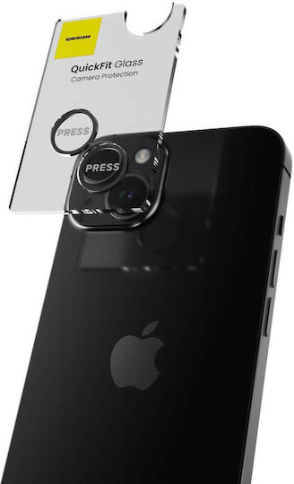 Spacecase Quickfit Protecție Cameră Tempered Glass Black pentru iPhone 14, iPhone 14 Plus
