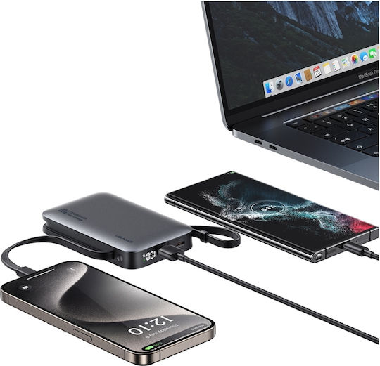Usams XR Series CD228 Power Bank 10000mAh 20W mit USB-A Ausgangsanschlüsse und USB-C Ausgangsanschlüsse Quick Charge Weiß