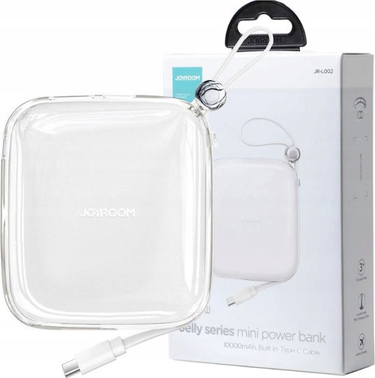 Joyroom Jelly Series JR-L005 Baterie Externă Lightning 10000mAh 12W cu Port USB-C Power Delivery / Încărcare Rapidă Albă