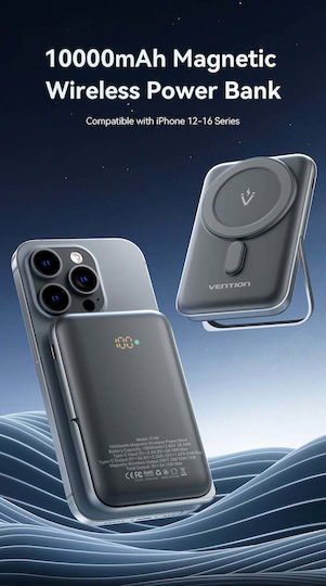 Vention FHNB0 MagSafe Power Bank 10000mAh 20W με Θύρα USB-C Power Delivery Μαύρο