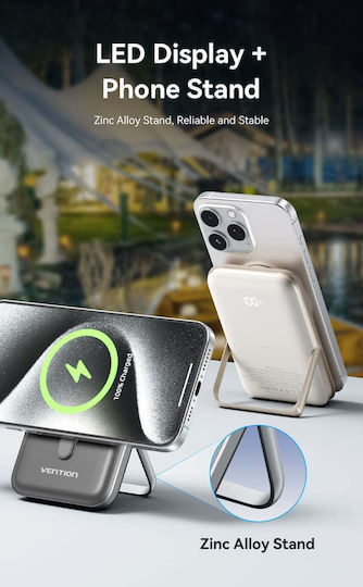 Vention FHNB0 MagSafe Power Bank 10000mAh 20W με Θύρα USB-C Power Delivery Μαύρο