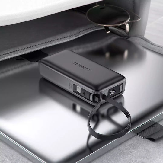 Acefast M7 Power Bank 10000mAh 30W with USB-A Port and USB-C Port Power Delivery Black