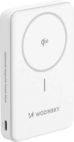 Wozinsky WLWP-10KA0Y3WS Power Bank 10000mAh 22.5W με Θύρα USB-A και Θύρα USB-C Power Delivery Λευκό