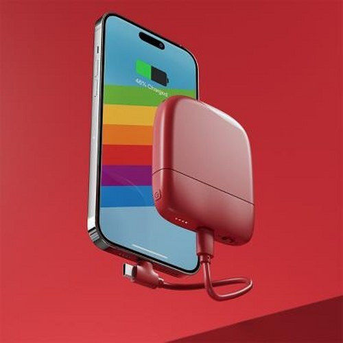 Xoopar Ice-P ECO Power Bank 5000mAh με Θύρα USB-C Κόκκινο