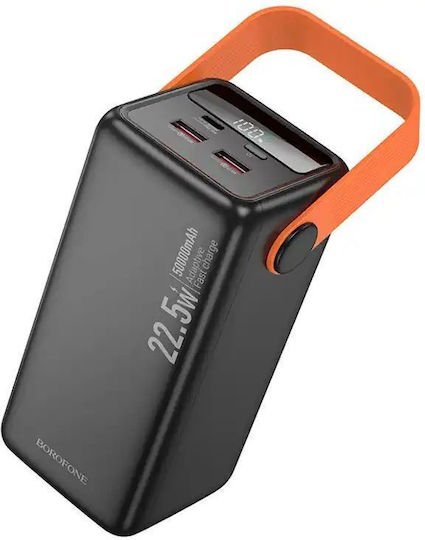 Borofone BJ66A Power Bank 50000mAh 22.5W με 2 Θύρες USB-A και Θύρα USB-C Μαύρο