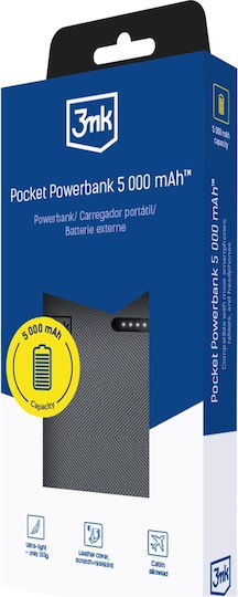 3MK Pocket Power Bank 5000mAh 12W mit USB-C Anschluss Gray