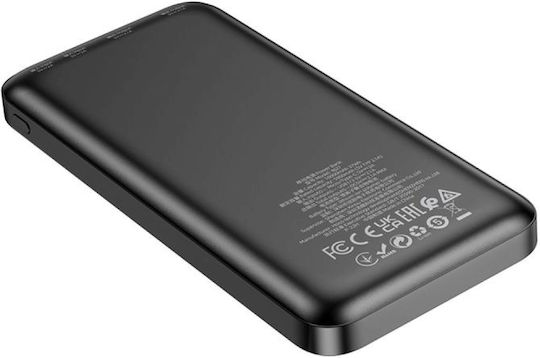 Borofone BJ27 Power Bank 10000mAh with 2 USB-A Ports and USB-C Port Black