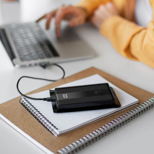 Forcell F-Energy P10k1 Power Bank 10000mAh 22.5W with 2 USB-A Ports and USB-C Port Power Delivery / Quick Charge 3.0 Black