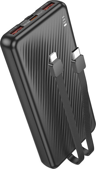 Borofone BJ57 Baterie Externă 10000mAh 22.5W Cu 2 Porturi De Ieșire USB-A Și Port De Ieșire USB-C Încărcare Rapidă Neagră