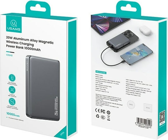 Usams CY Series CD242 MagSafe Power Bank 10000mAh 20W με Θύρα USB-C Power Delivery / Quick Charge Tarnish