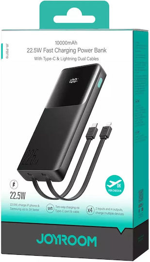Joyroom JR-PBF19 Външна Батерия 10000mAh 22.5W с USB-A Изходен Порт и USB-C Изходен Порт Power Delivery / Бързо Зареждане Черна