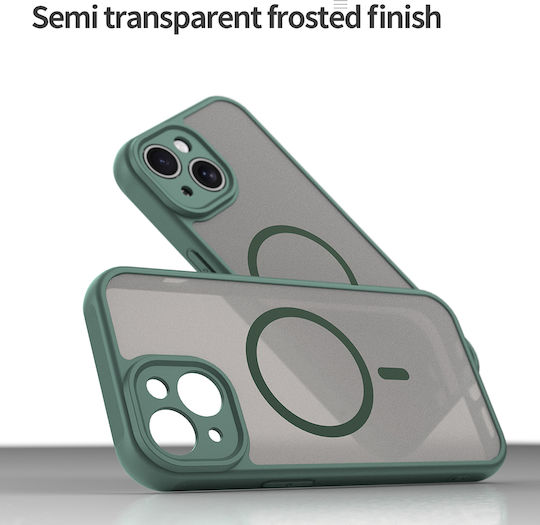 Techsuit Halofrost Ii Magsafe Umschlag Rückseite Kunststoff / Silikon Grün (iPhone 15)