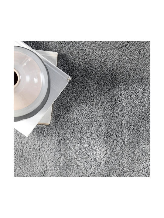 Saray Home Deluxe Rutschfest Teppich Rechteckig Pelzige Gray