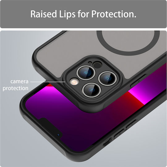 Techsuit Halofrost Ii Magsafe Umschlag Rückseite Kunststoff / Silikon Schwarz (iPhone 13 Pro)
