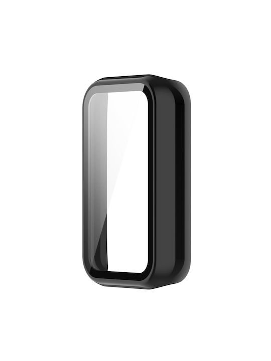 Plastikhülle mit Glas in Schwarz Farbe für Amazfit Band 7