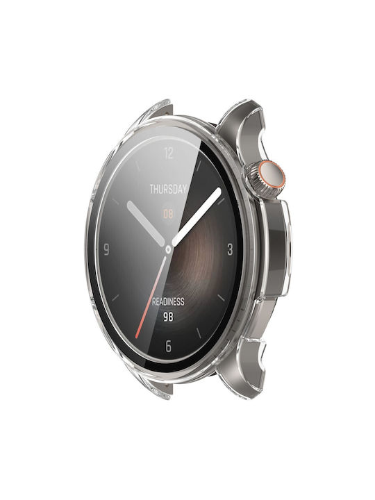 2 In 1 Protective Case + Tempered Glass for Xiaomi Amazfit Balance 46mm Transparent