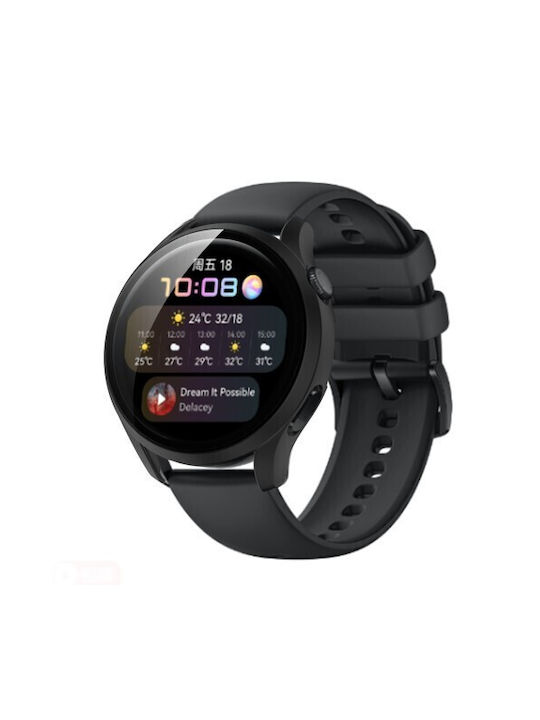 2 Πλαστική Θήκη σε Μαύρο χρώμα για το Huawei Watch 3 Pro