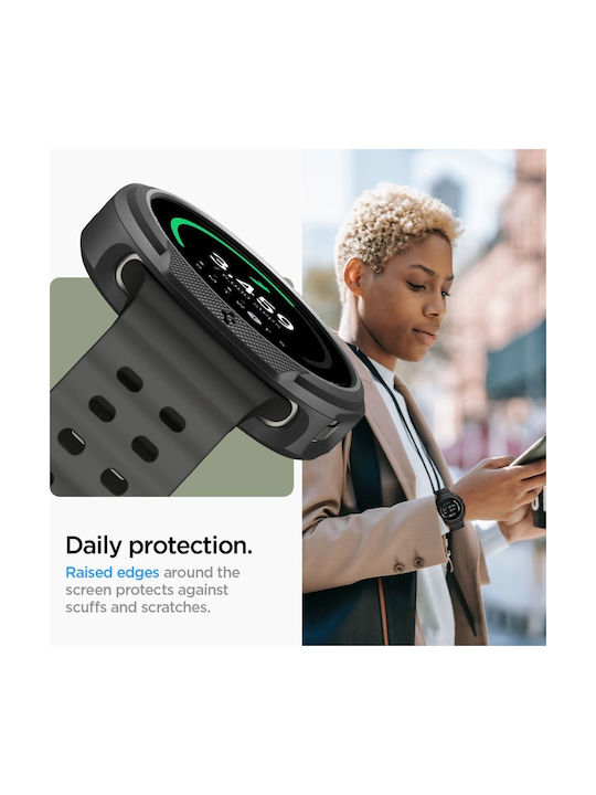 Spigen LIQUID AIR Силиконов Калъф в Черен цвят за Samsung Galaxy Watch 8 Classic 46mm