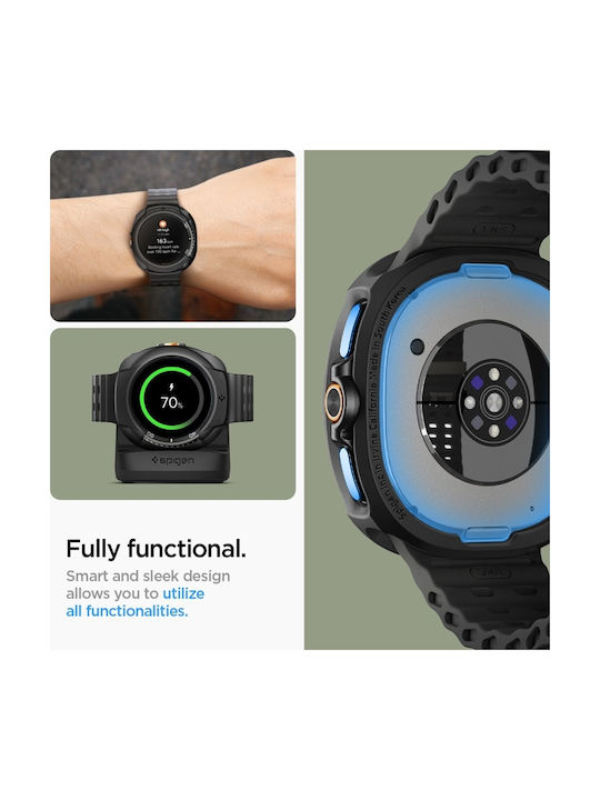 Spigen LIQUID AIR Силиконов Калъф в Черен цвят за Samsung Galaxy Watch 8 Classic 46mm