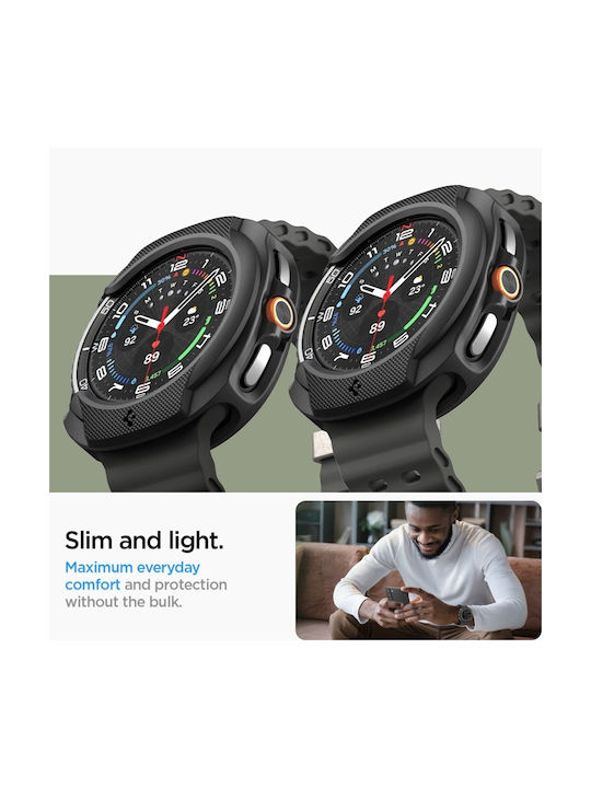 Spigen LIQUID AIR Силиконов Калъф в Черен цвят за Samsung Galaxy Watch 8 Classic 46mm