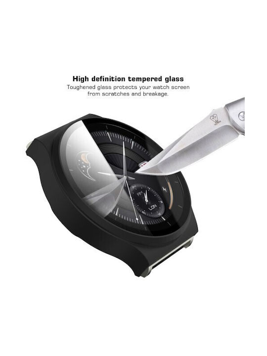Plastic Case with Glass in Black color for Huawei Watch GT 2 Pro