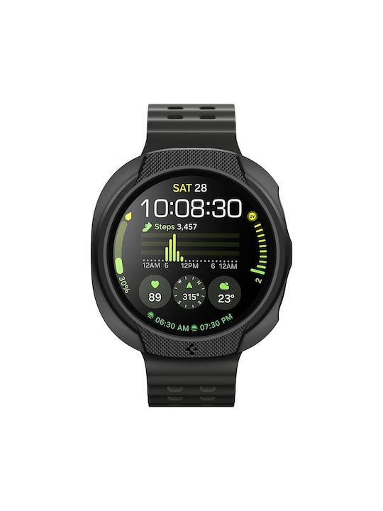 Spigen LIQUID AIR Silicone Case in Black color for Samsung Galaxy Watch 8 44mm
