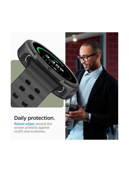 Spigen LIQUID AIR Silicone Case in Black color for Samsung Galaxy Watch 8 44mm