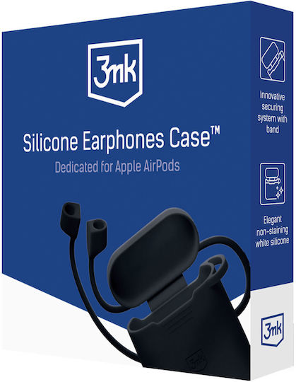 3MK Калъф в Черен цвят за Apple AirPods 1 / AirPods 2