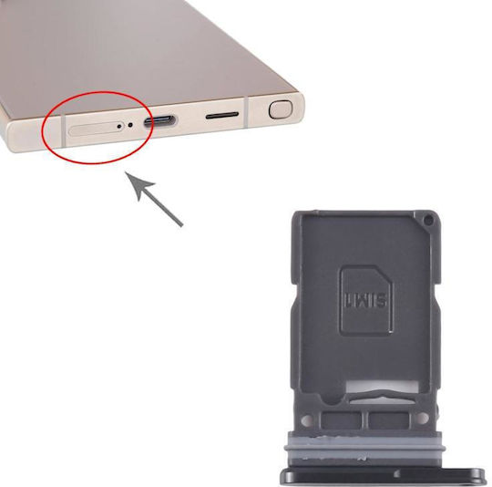 Βάση Κάρτας Sim Μαύρο Samsung Galaxy S25 Ultra S938