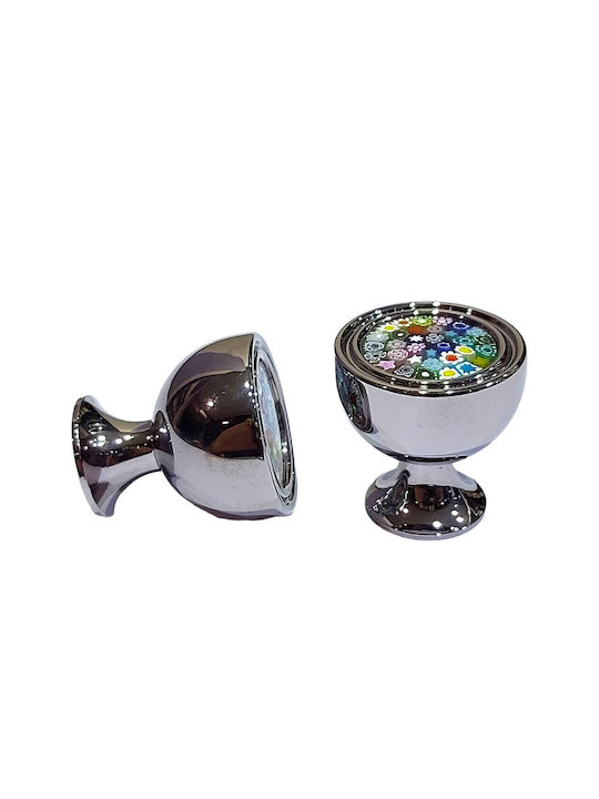 Buton Mobilier din Cristal & Metal Chrome-glossy 11856-ORO1 1buc