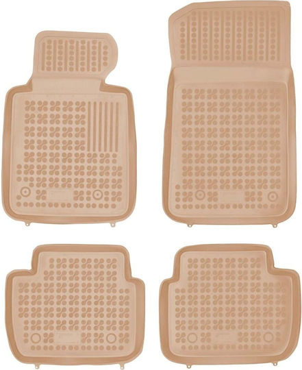 Rezaw Plast Set of Front and Rear Mats 4pcs Tray Type for BMW Series 3 2014+ Beige