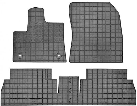Cik Set of Front and Rear Mats 4pcs for Peugeot Rifter Opel Combo Citroen Berlingo Black