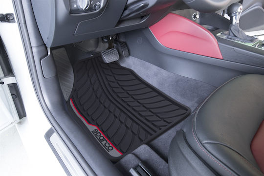 Sparco Σετ Μπροστινά και Πίσω Πατάκια 4τμχ Κόκκινο / Μαύρο