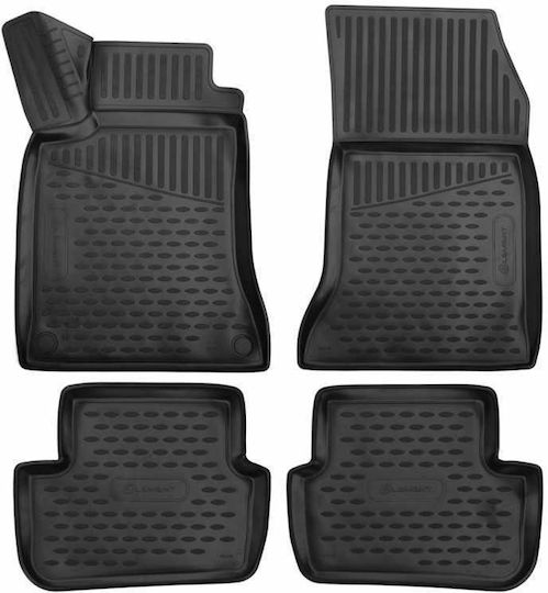 Novline Set of Front and Rear Mats 4pcs Tray Type for Mercedes-Benz GLA 2020+ Black