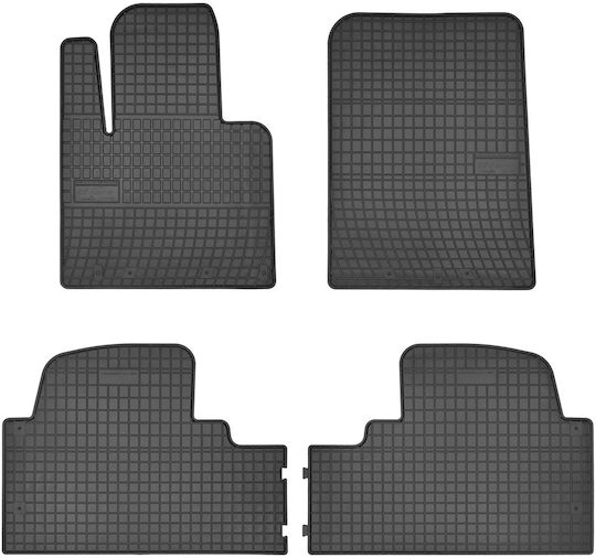 Frogum Set of Front and Rear Mats 4pcs for Kia Sorento Hyundai Santa Fe 2015 Black